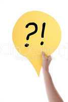 Yellow Speech Balloon With Question And Exclamation Mark