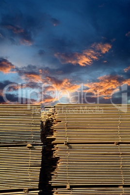 Stacked lumber