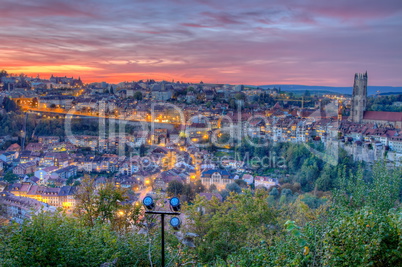 View of Fribourg city, Switzerland, HDR