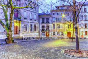Court Saint-Pierre in the old city, Geneva, Switzerland,  HDR