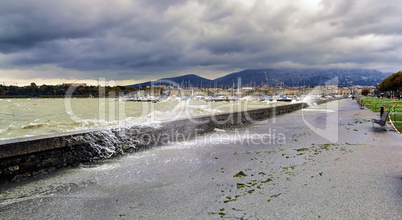 Storm in Geneva, Switzerland