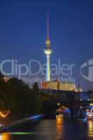 Berlin TV tower in the night
