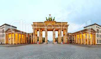 Brandenburg gate panorama in Berlin, Germany