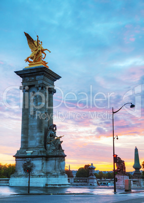 Alexander III bridge in Paris