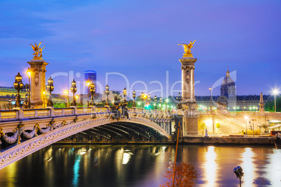 Alexander III bridge in Paris