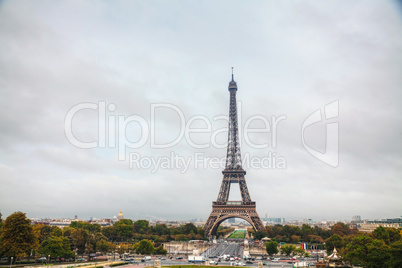 Paris cityscape with Eiffel tower