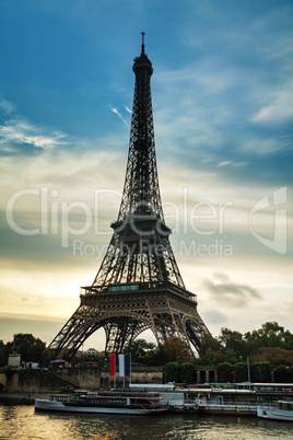 Paris cityscape with Eiffel tower