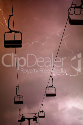 Cableway with lightning