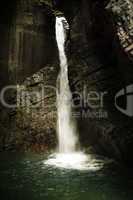 Waterfall in a cave