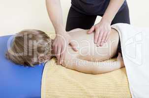 little boy in physiotherapy