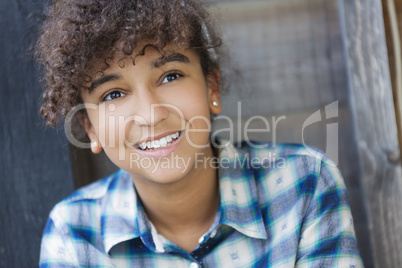 Happy Mixed Race African American Girl