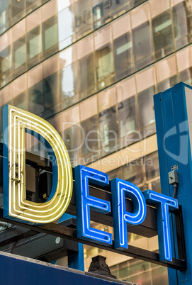 NEW YORK CITY - JUNE 9: NYPD sign. The New York City Police Depa