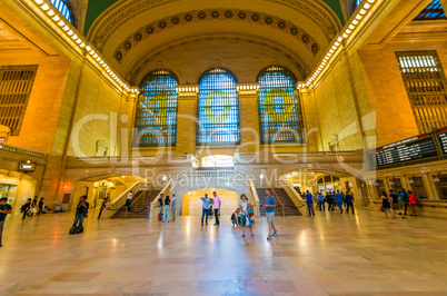 NEW YORK, JUNE 8: commuters and tourists in the grand central st