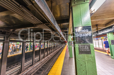 Times Square subway station interior, New York City