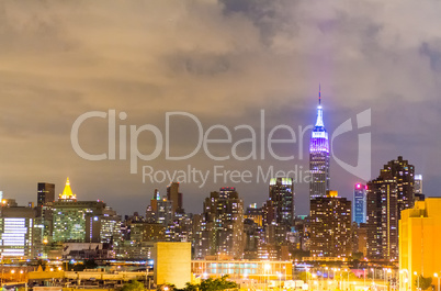 Amazing New York skyscrapers at dusk