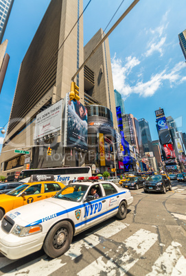 NEW YORK, USA - JUNE 9, 2013: NYPD highway patrol car