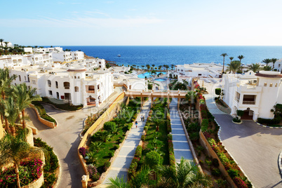 Buildings of the luxury hotel, Sharm el Sheikh, Egypt