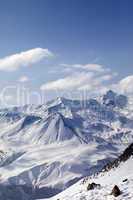 Snowy mountains in nice sun day