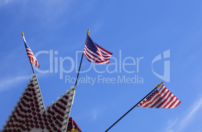 three American flags