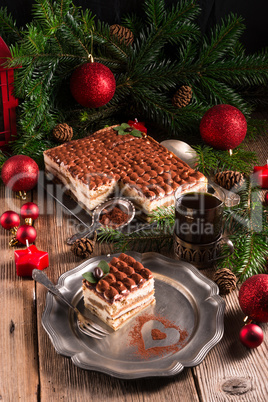 Christmas tiramisu