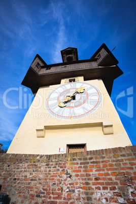 Uhrturm old clock tower in Graz