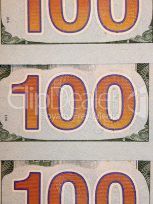 hundred dollar bank notes