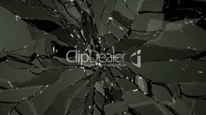 glass breaking slow motion and motion blur