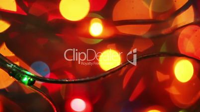 colorful flashing christmas lights seamless loop close-up