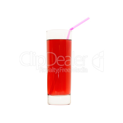 Glass with grapefruit juice
