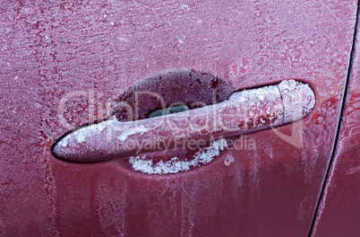 Frozen car handle