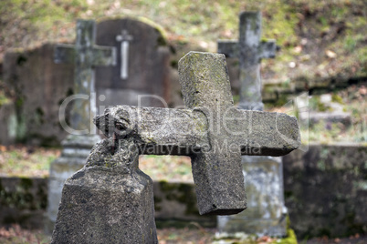 Ruined tombstone