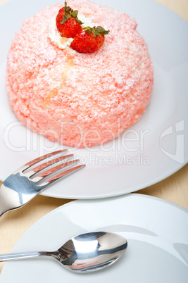 fresh strawberry and whipped cream dessert