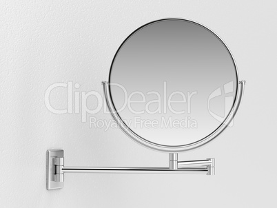 Silver cosmetic mirror