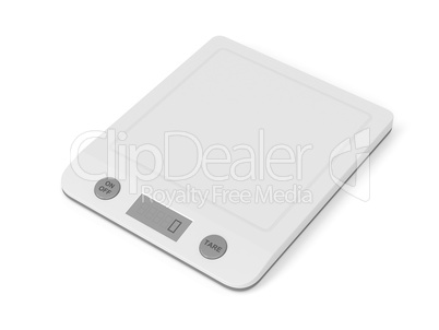 White kitchen scale