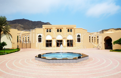 The arabic style building of luxury hotel, Fujairah, UAE