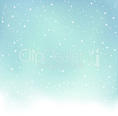 winter snowfall blue background