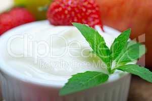 fruits and yogurt