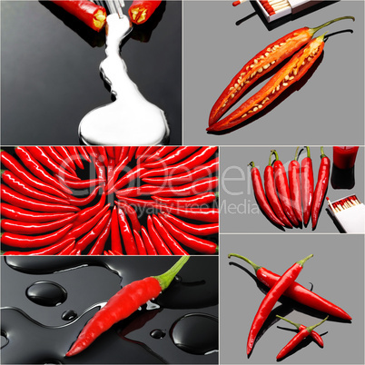 red hot chili peppers collage