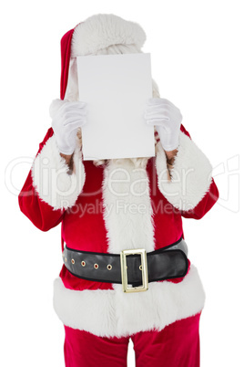 Santa claus presenting card