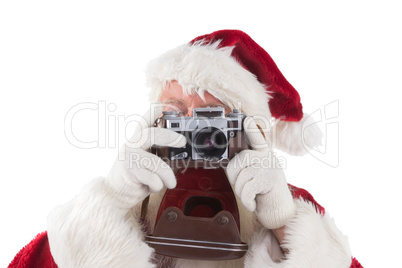 Santa is taking a picture