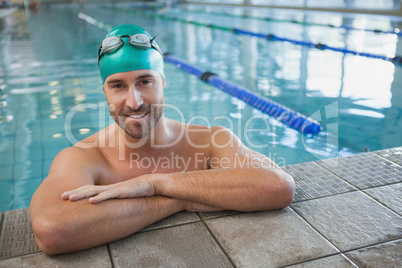 Portrait of a fit swimmer in the pool