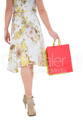 Elegant woman with shopping bags