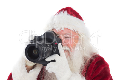 Santa is taking a picture