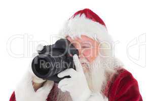 Santa is taking a picture