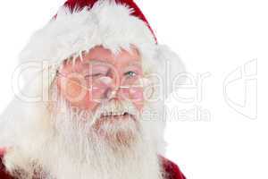 Santa winks into the camera