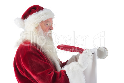 Father Christmas writes a list