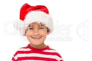 Cute little boy in santa hat