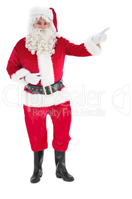 Portrait of santa claus doing gesture