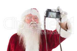 Santa Claus makes a selfie