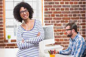 Portrait of smiling businesswoman in office